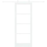  Klizna vrata Bijelo 83 x 211 cm Masivna borovina i staklo | Eponuda.ba