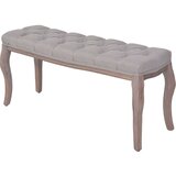 vidaXL Klop iz platna in trdnega lesa 110x38x48 cm siva Cene