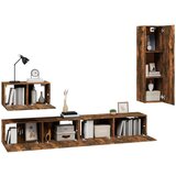 vidaXL 4-dijelni set TV ormarića boja dimljenog hrasta drveni | shoptok.hr