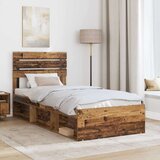  Okvir za krevet s uzglavljem Staro drvo 100 x 200 cm | shoptok.hr