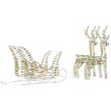 Reindeer vuče saonice Topla bijela 30 x 12 x 54,5 cm PET | shoptok.hr