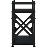  Stalak za pisač s 2 razine crni 40x20x40 cm konstruirano drvo | shoptok.hr