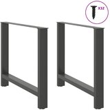  Noge za blagovaonski stol antracit boje 2 kom 90 x (72-73) cm čelik | shoptok.hr