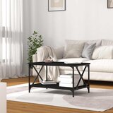 vidaXL Stolić za kavu crni 80x50x45 cm konstruirano drvo i željezo | shoptok.hr
