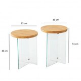 Hanah home set stolova serenity 2 oak transparent | ePonuda.com