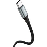 Swissten kabel USB/USB-C, TEXTILE II, 3A, 60W, 480 Mb/s, 1,5m crno-sivi | shoptok.hr