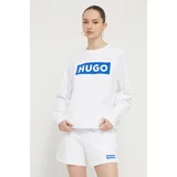 Hugo Blue Bombažen pulover ženska, bela barva