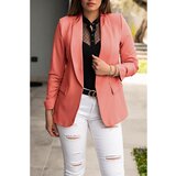 Fenzy Dugi Blejzer S Klasičnim Ovratnikom Turina, Boje Lososa | shoptok.hr