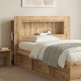  Glava kreveta s ormarićem Hrast artisan 100 cm | Shoptok.si