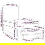  S oprugama i madracem tamnosivi 100 x 200 cm od tkanine | shoptok.hr