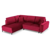 Cosmopolitan Design Crvena baršunasti sklopiva/s prostorom za odlaganje kutna garnitura (s lijevim kutom/u obliku slova L) Kyoto – | shoptok.hr
