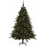  Umjetno božićno drvce s kuglicom 240 cm 300 LED lampica - Zelena 240 cm s LED-ima i crnim lopticama | shoptok.hr
