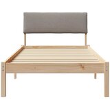  Okvir kreveta Smeđa i taupe 90 x 200 cm Masivna borovina | Eponuda.com