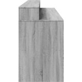  Radni stol s LED svjetlima siva boja hrasta 200x55x91 cm drveni | shoptok.hr