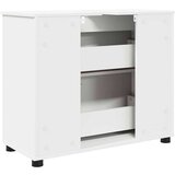 vidaXL Kopalniška omarica Bela 76.5 x 35 x 64 cm Konstruiran les | Shoptok.si