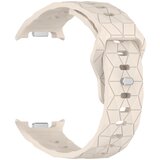 INF Združljiv s Samsung Galaxy Watch8/Watch8 Classic silikonski pašček z nogometno teksturo Starlight, (5000078784) | Shoptok.si
