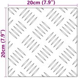 Stepenica Četvrtasti 4 pcs Srebrno 20 x 20 cm Aluminij | shoptok.hr