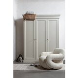 WOOOD Sivo-bež garderobna omara iz masivnega bora 171x212x63 cm Olivia – | Shoptok.si