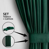 Restilo Tamno zelena zavjesa za djelomično zamračenje od samta 140x270 cm Eyelets – | shoptok.hr