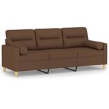  Trosjed s ukrasnim jastucima smeđi 180 cm od tkanine | shoptok.hr