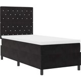 vidaXL Box Spring Krevet s Madracem Crna 90x200 cm Baršun | shoptok.hr