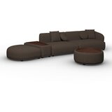 Bessagi Home Sedežna Garnitura Kira, Rjava, Z Mizico | Shoptok.si