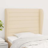 Vzglavje z ušesi krem 103x23x118/128 cm blago Cene