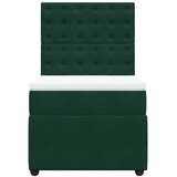 Box spring krevet s madracem tamnozeleni 100x200 cm baršunasti | shoptok.hr