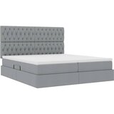  LED krevet za pohranu s madracem Svjetlosiva 200 x 200 cm | shoptok.hr