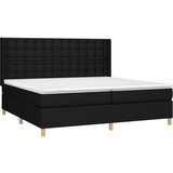  Krevet s oprugama i madracem crni 200x200 cm od tkanine | shoptok.hr
