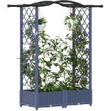  Povišeni krevet s mrežom i krovom Sivi 124 x 40 x 125 cm PP | shoptok.hr