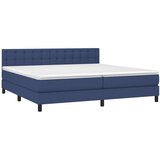  Krevet box spring s madracem LED plavi 200x200 cm od tkanine | shoptok.hr