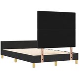  Krevetna konstrukcija s uzglavljem Crna 120 x 200 cm tkanina | shoptok.hr
