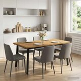  Kvadratni blagovaonski stol 160 x 70 x 75 cm Bijela - Bijela i crna 160 x 70 x 75 cm Četvrtasto | shoptok.hr