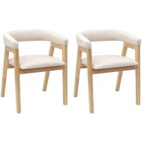  Trpezarijske stolice 2 pcs Prirodna 54 x 57 x 73 cm | shoptok.hr