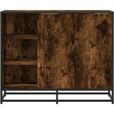 vidaXL Komoda dimljeni hrast 92x35x76 cm konstruirano drvo | shoptok.hr