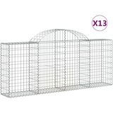  Obokane gabion košare 13 kosov 200x30x80/100 cm cinkano železo, (20758388) | Shoptok.si