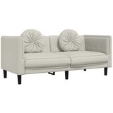  3-dijelni set sofa s jastucima krem baršunasti | shoptok.hr