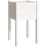 Vrtna sadilica bijela 40 x 40 x 70 cm od masivne borovine | shoptok.hr