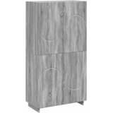 Visoka komoda Siva Sonoma 79 x 41 x 151 cm Konstruirano drvo Slike