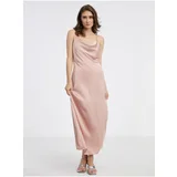 Vila Old Pink Ladies Satin Maxishdress Ravenna - Ladies