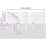  Ograda od lančane veze s šiljcima 25 x 0,6 m Pocinčani čelik | shoptok.hr