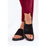 Boto Women's Sandals Made Of Eco Suede On Platform Black Migola | Shoptok.si