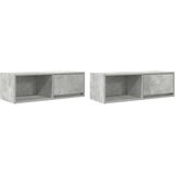 TV ormarići 2 kom boja betona 80x31x25,5 cm konstruirano drvo | shoptok.hr