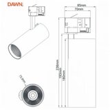 led ref šinski JM-4069 20W 4000K 36° crni trofazni Cene