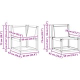  Set vanjskih sofa 10 kom. Prirodna i crna | shoptok.hr