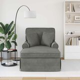  Ležaljka s suknjom s jastukom Svijetlo siva 91 x 157 x 91 cm | shoptok.hr