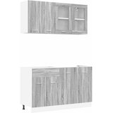  Set kuhinjskih ormarića s ladicama Lyon 4 pcs Sivi hrast sonoma | shoptok.hr