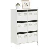  Visoka komoda bijela 68x39x101,5 cm od čelika Cijene