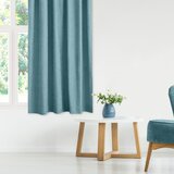  Curtain MILANA color blue style classic silver silver metal eyelets chenille 140x225 HOMEDE | shoptok.hr